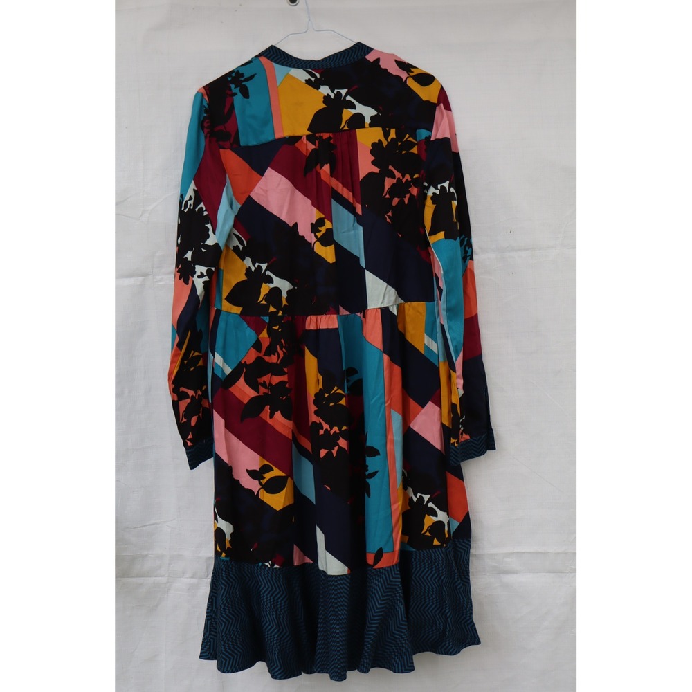 Maeve Anthropologie Geometric FloralPatchwork Women Mini Dress MultiColor S NWOT - Picture 4 of 9